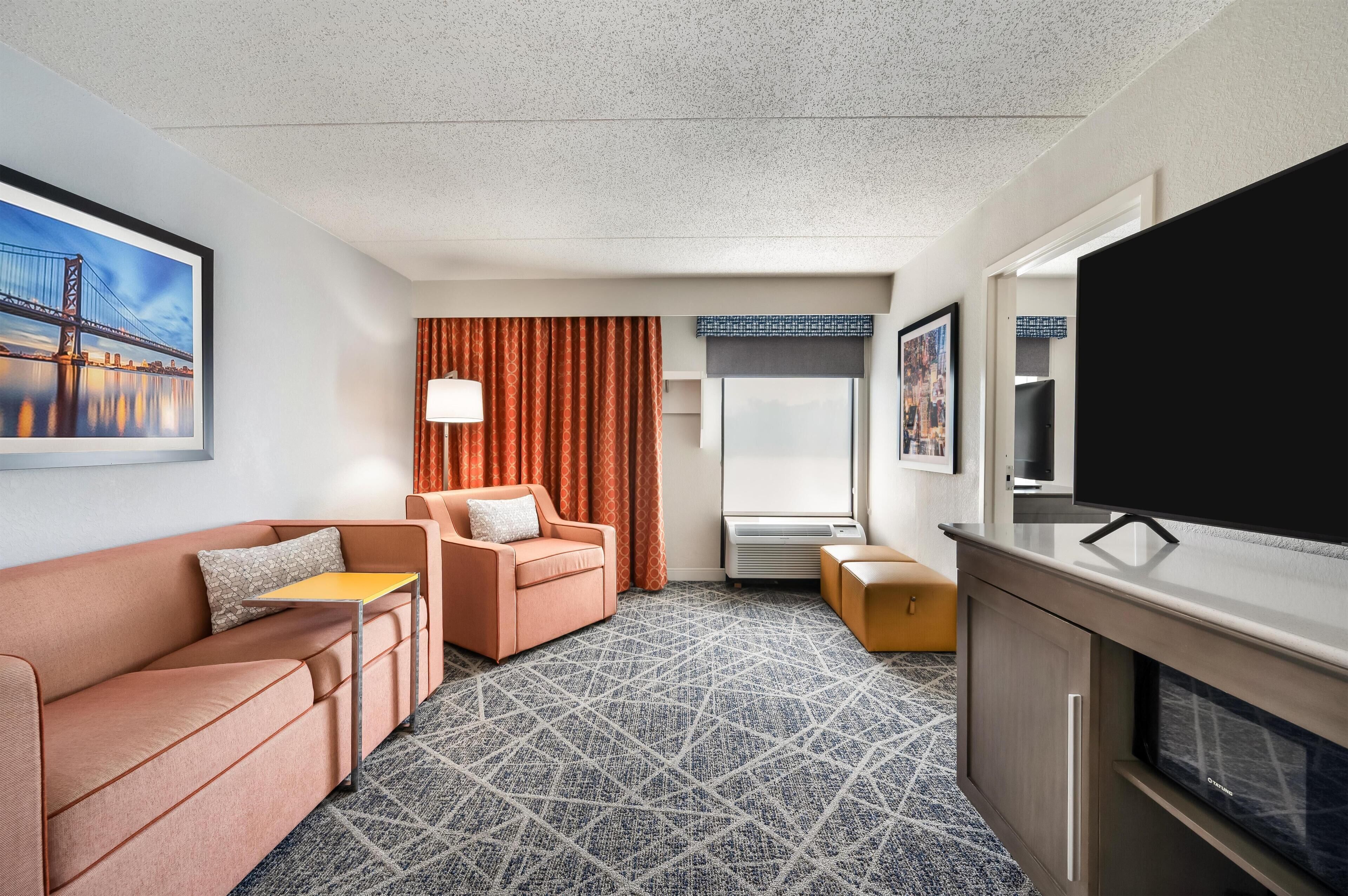 Suite, 1 Bedroom, Non Smoking, Refrigerator & Microwave | Living area | 40-inch LCD TV with satellite channels, TV, MP3 dock