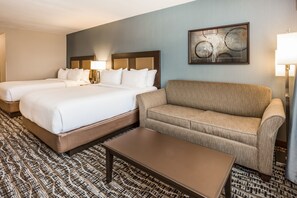 Suite, 2 Queen Beds | 1 bedroom, pillowtop beds, desk, blackout drapes