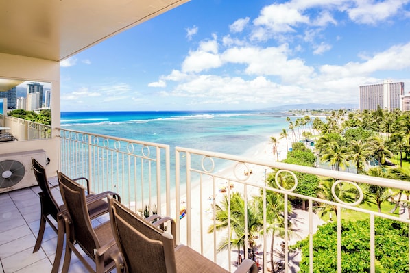 2 Bedroom, 2 Bath Deluxe Ocean View | Terrace/patio