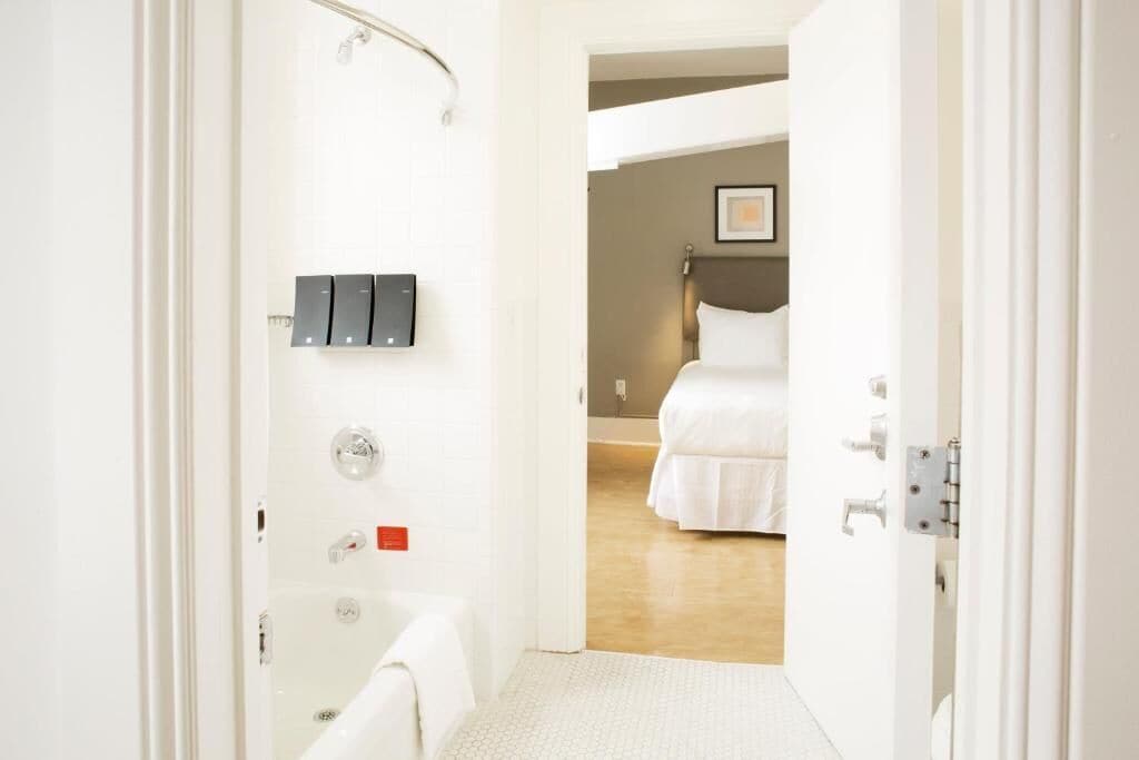 Free toiletries, hair dryer, towels, soap