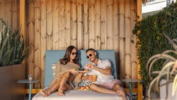 Outdoor pool, cabanas (surcharge), sun loungers