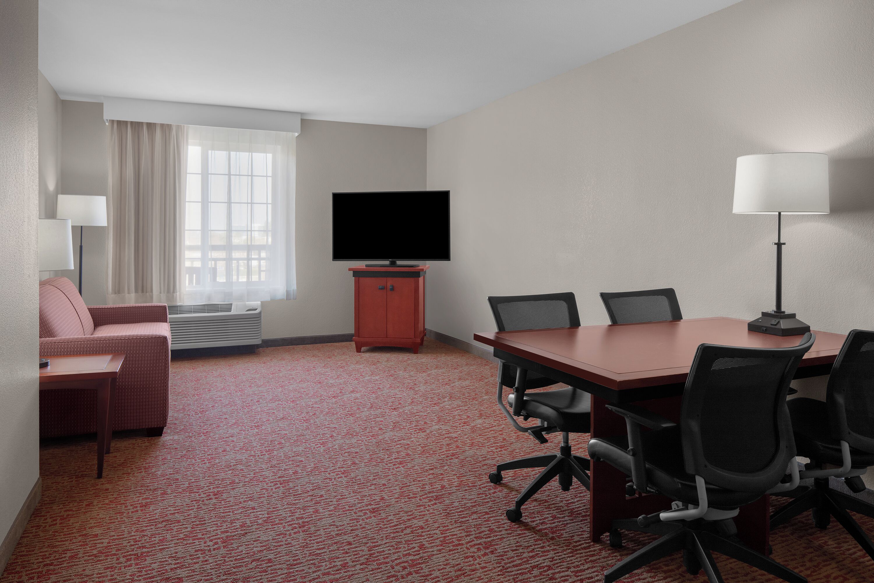 32-inch flat-screen tv with cable channels, tv, dvd player