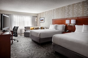Room, 2 Double Beds | Premium bedding, desk, laptop workspace, blackout drapes