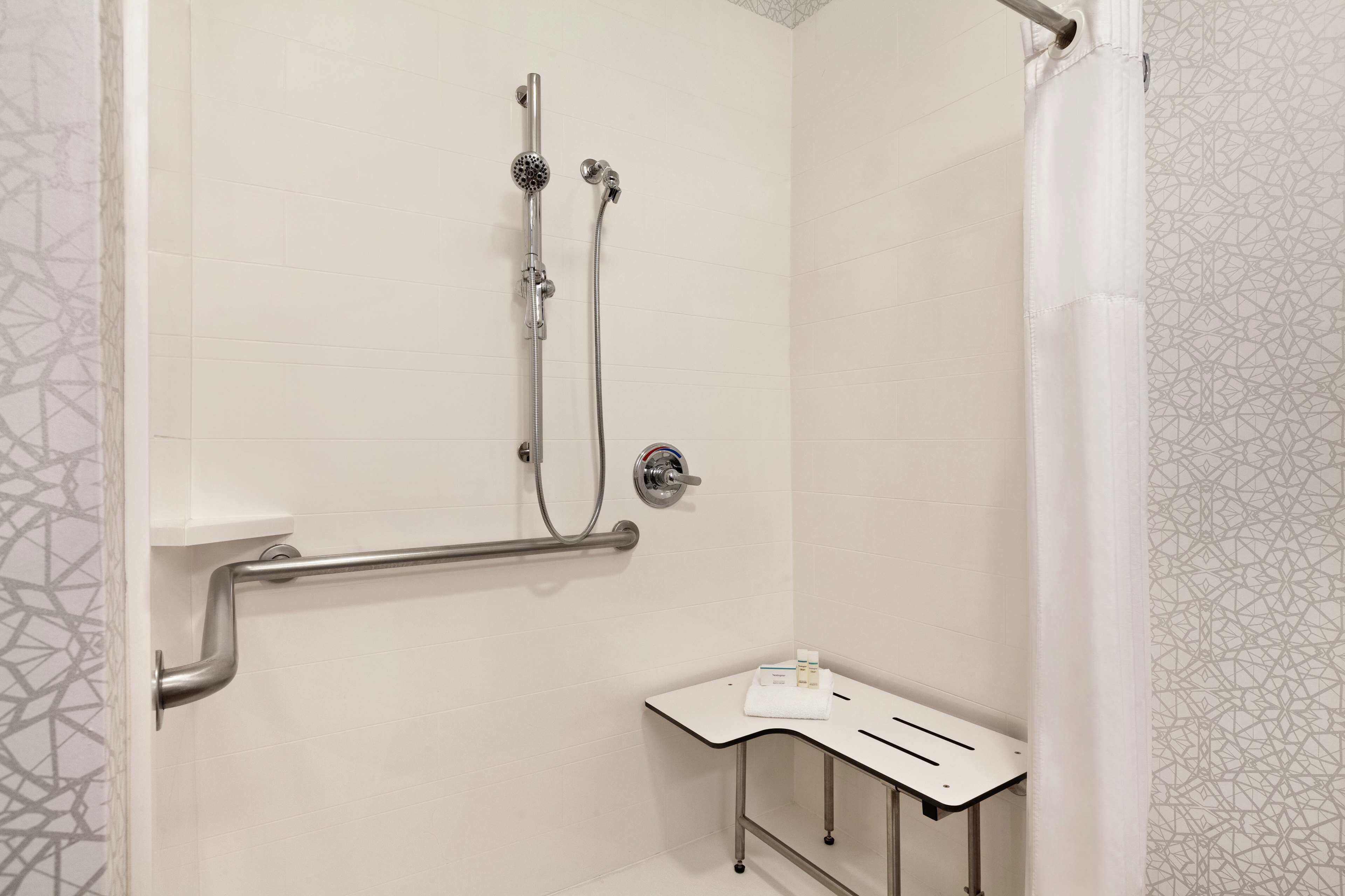 room, 1 king bed, accessible, non smoking | bathroom shower