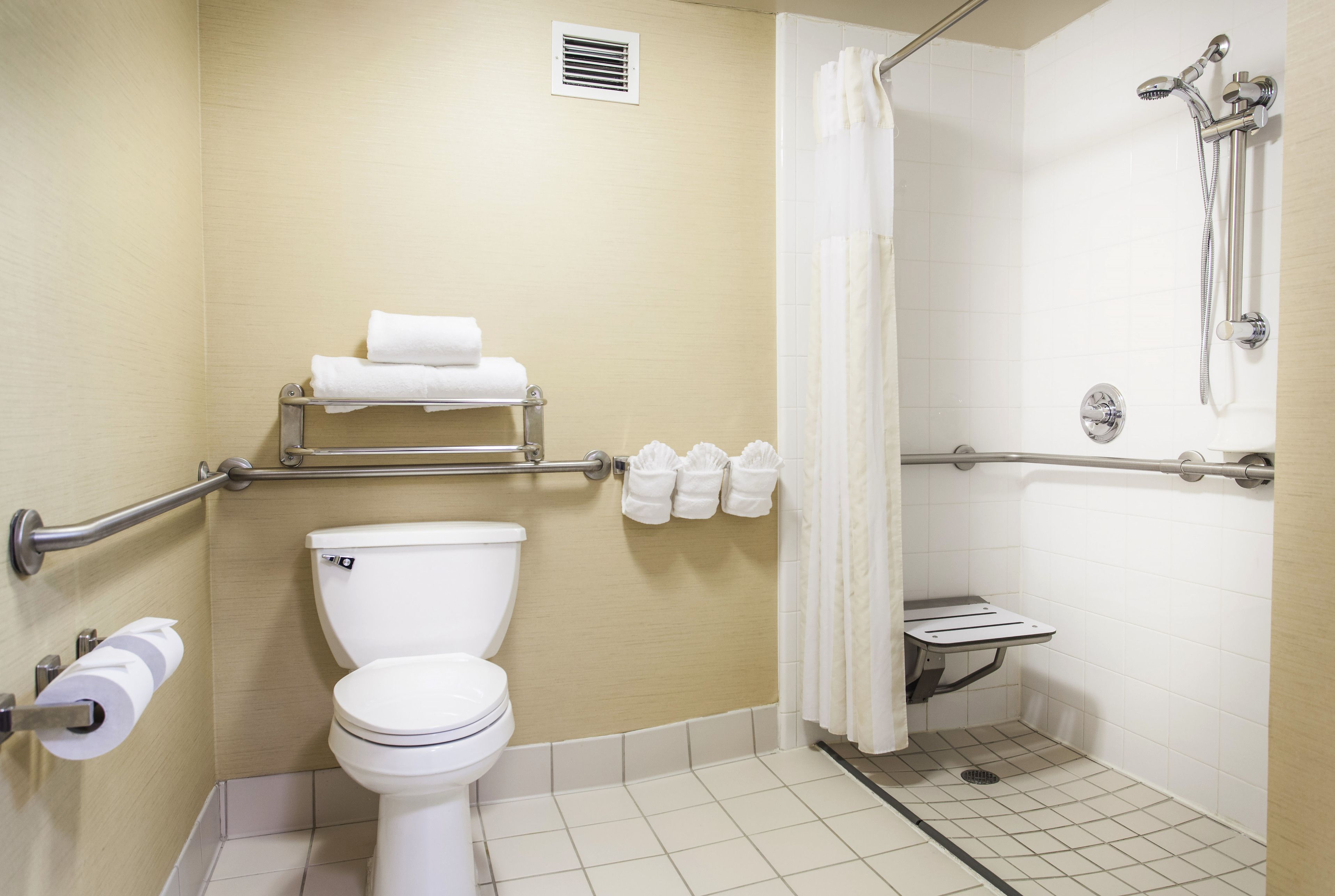 combined shower/bathtub, hydromassage showerhead