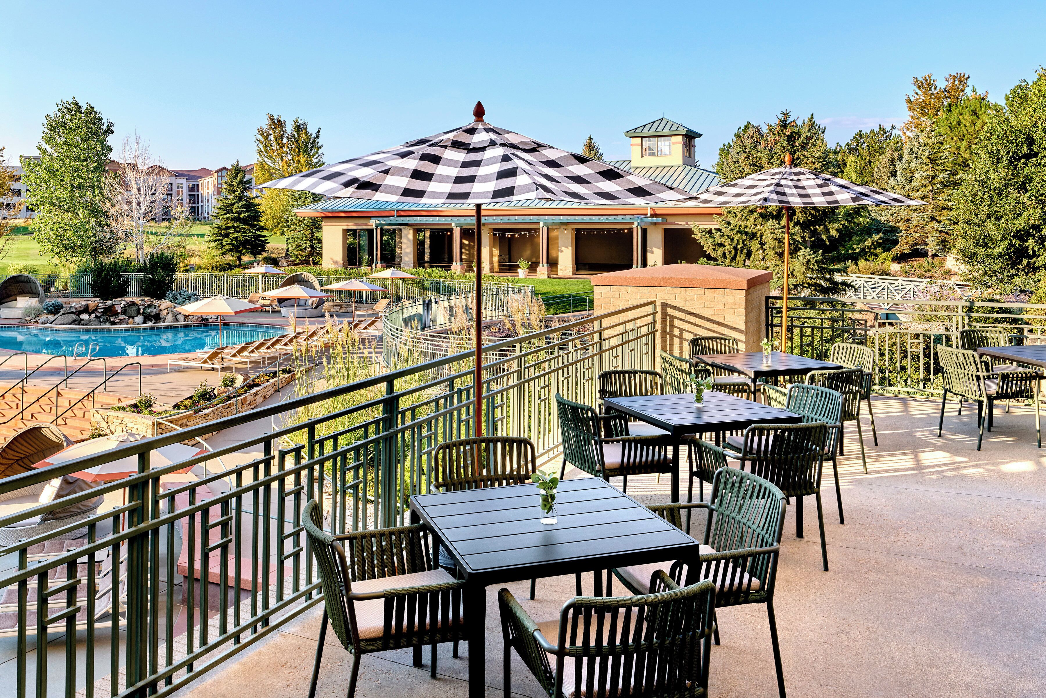 Sports bar, pool views, open daily
