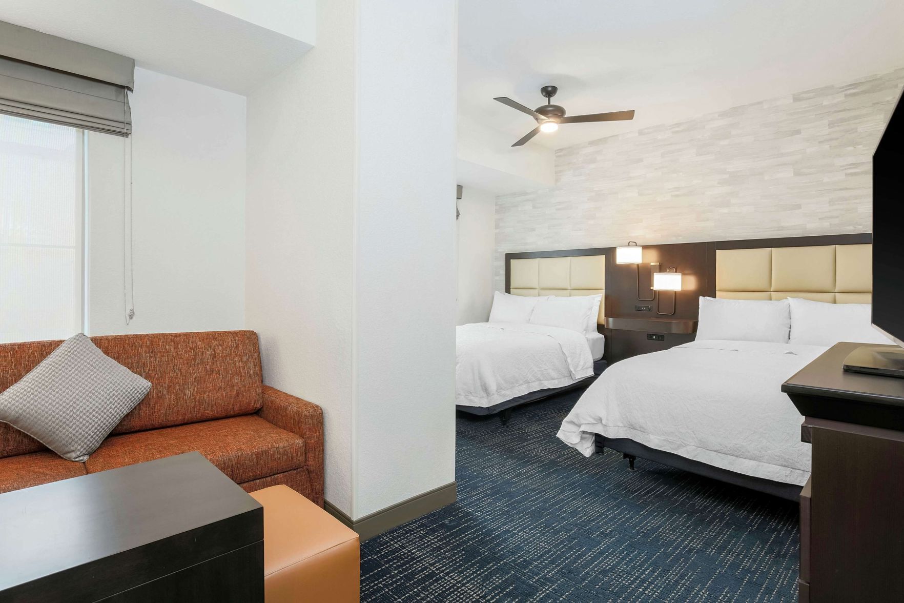 Down comforters, pillowtop beds, desk, laptop workspace