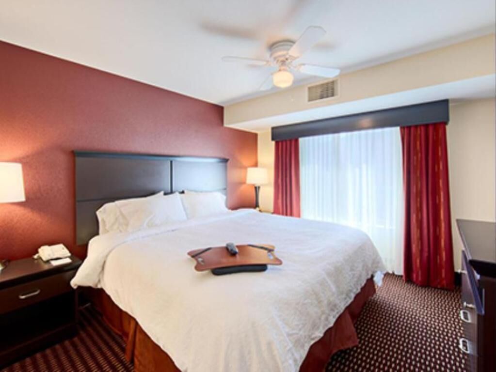 Down comforters, pillowtop beds, desk, laptop workspace