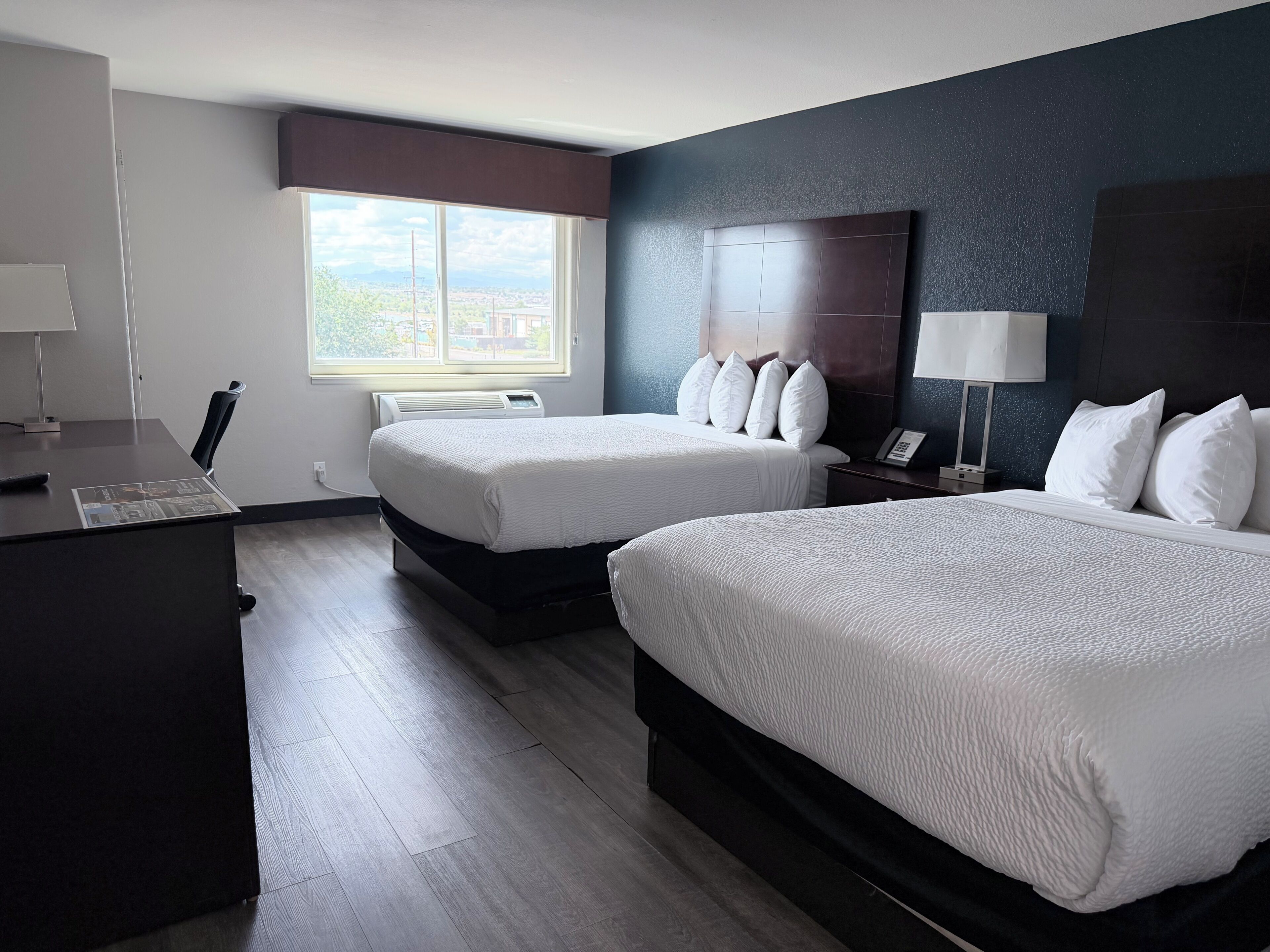 Room, 2 Queen Beds, Non Smoking | Premium bedding, desk, blackout drapes, iron/ironing board