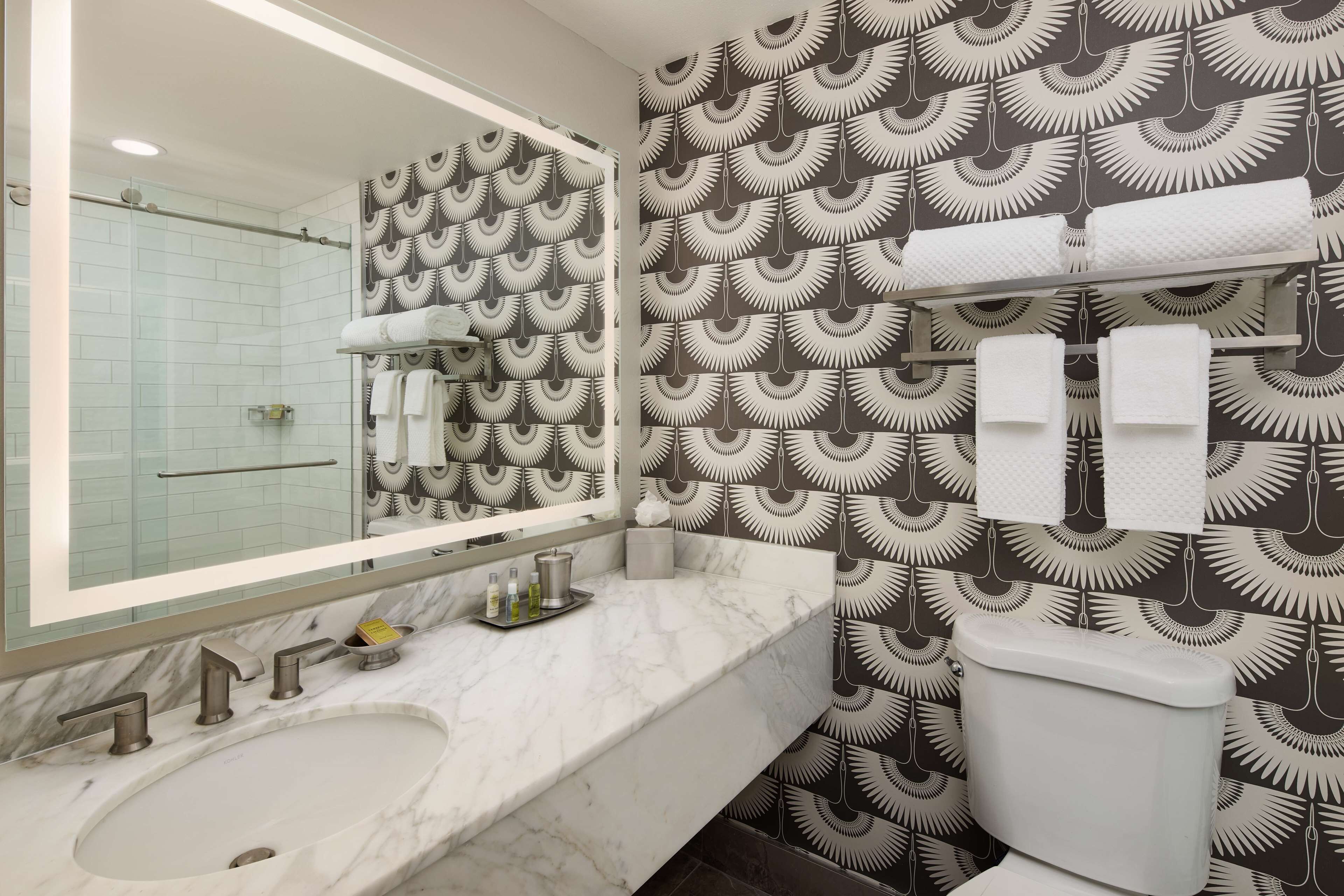 room, 1 king bed | bathroom shower