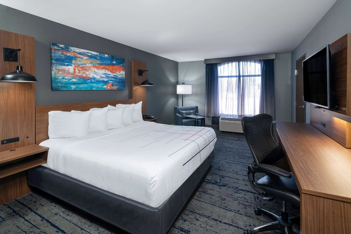 Room, 1 King Bed, Accessible, Non Smoking | Down comforters, desk, laptop workspace, blackout drapes