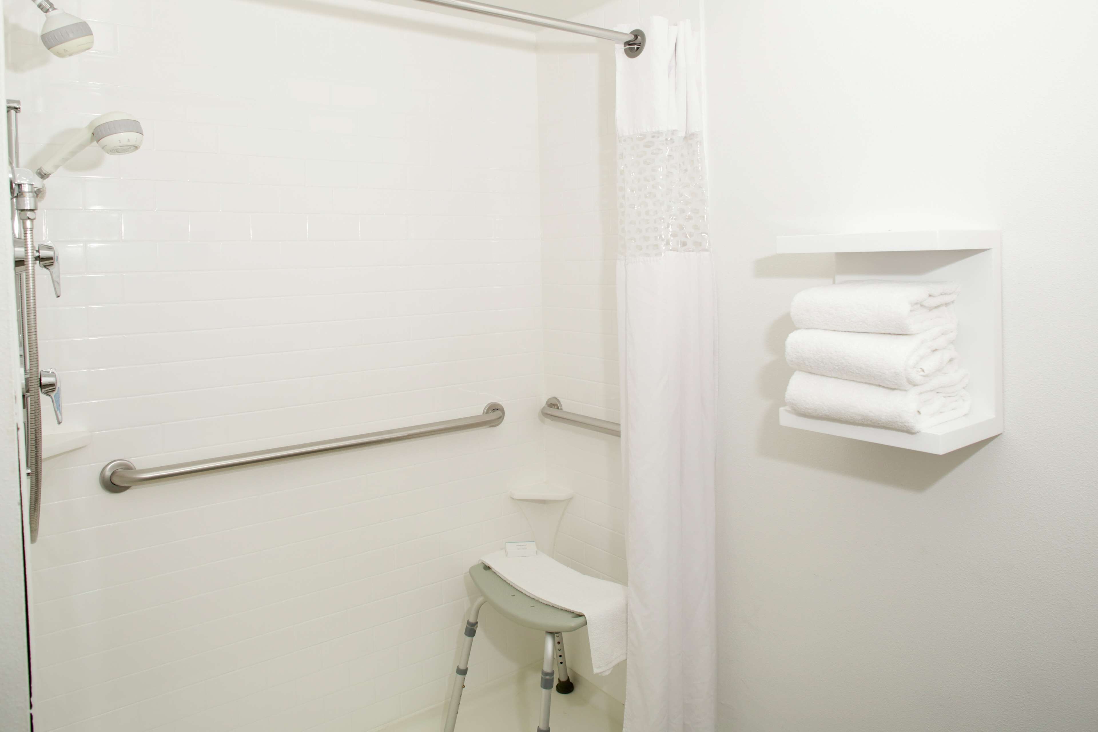room, 1 king bed, accessible | bathroom shower