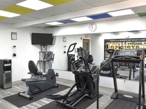 Stay active on your vacation with our fully equipped fitness center featuring treadmills, an elliptical trainer, and a stationary bike.