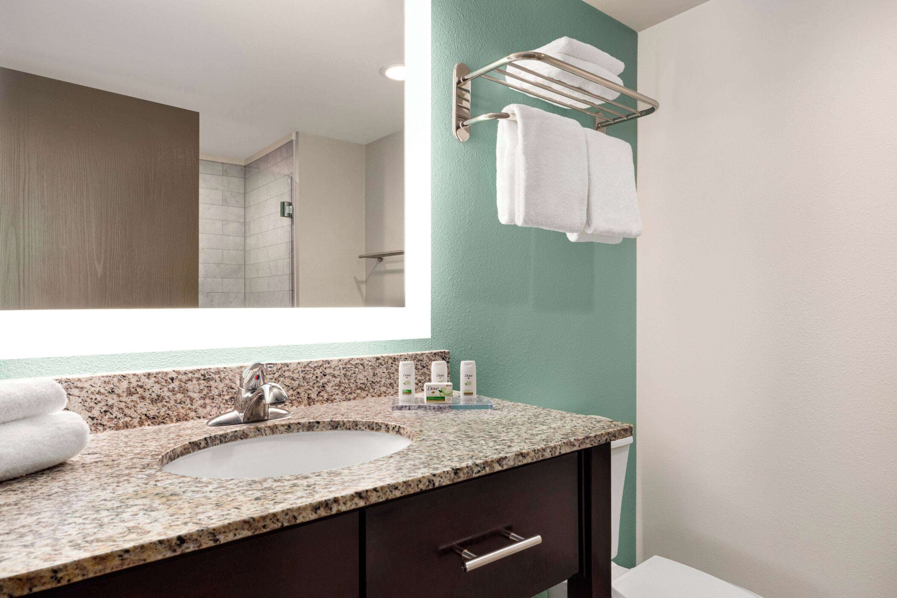 free toiletries, hair dryer, towels, soap