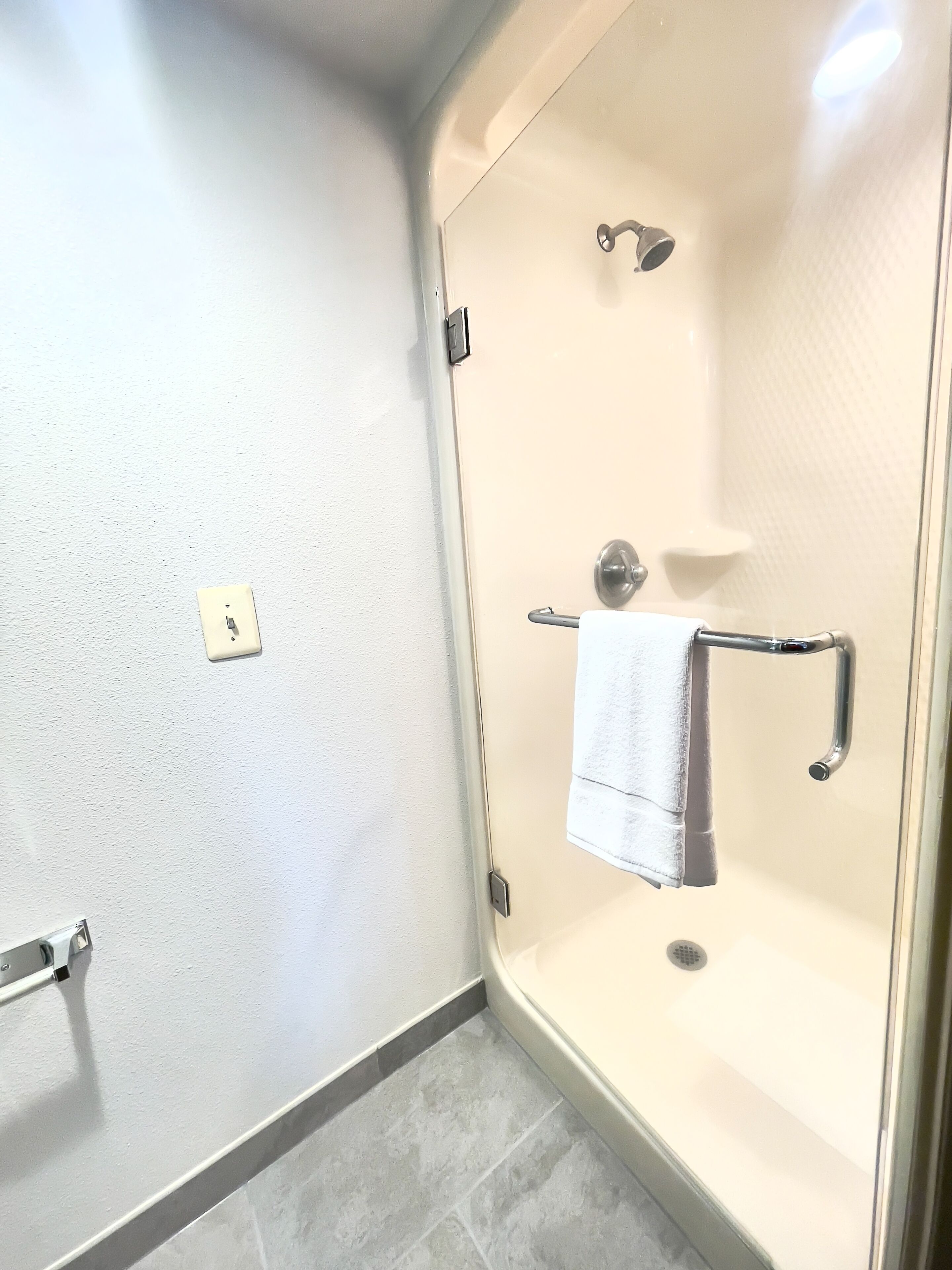 free toiletries, hair dryer, towels, soap