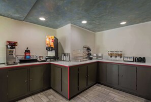 Free daily self-serve breakfast