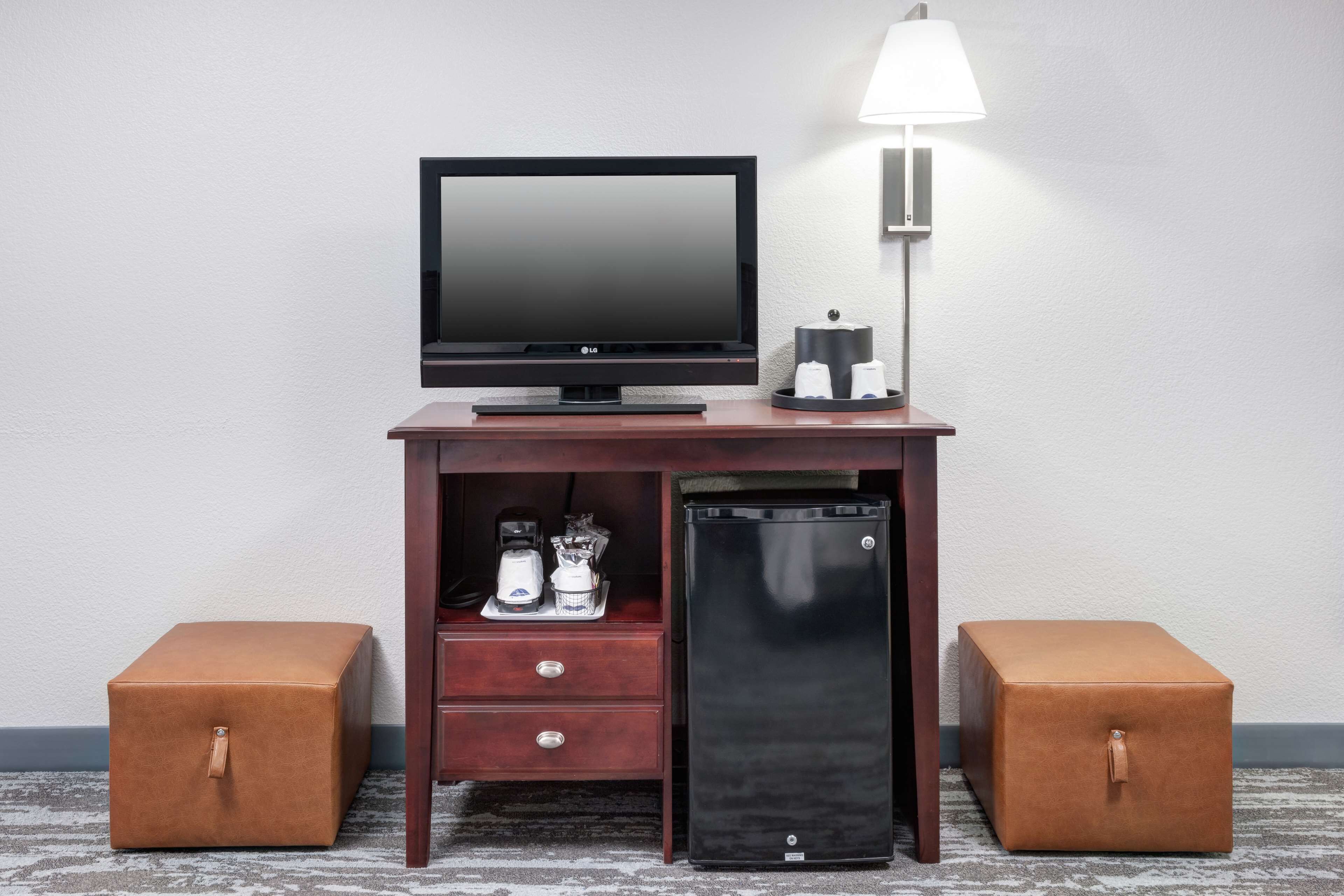 desk, blackout curtains, iron/ironing board, free cots/infant beds