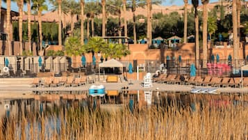 Private beach, kayaking