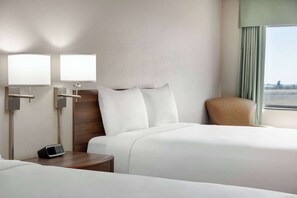 Desk, blackout curtains, iron/ironing board, free cots/infant beds