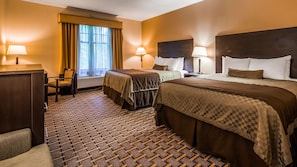 Premium bedding, pillowtop beds, in-room safe, desk