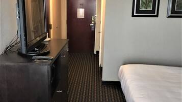 Premium bedding, desk, blackout curtains, iron/ironing board