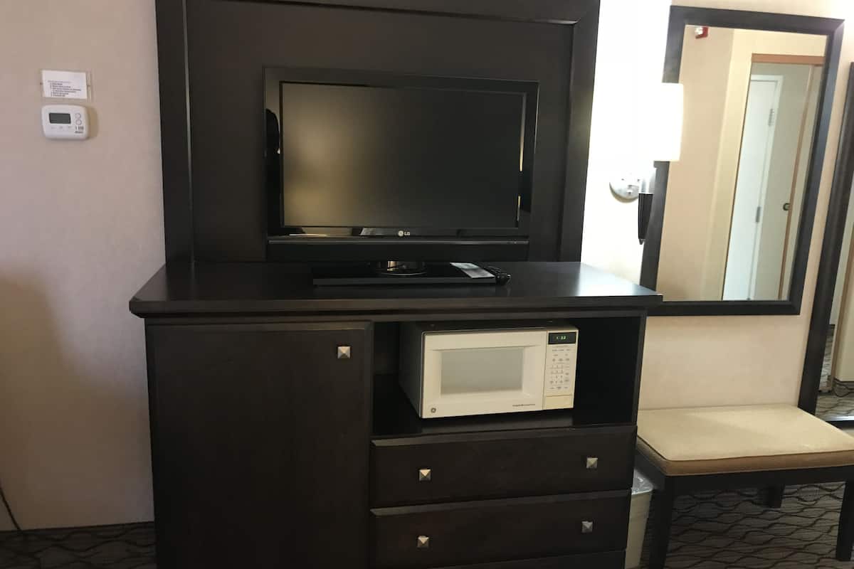 desk, laptop workspace, iron/ironing board, free cots/infant beds