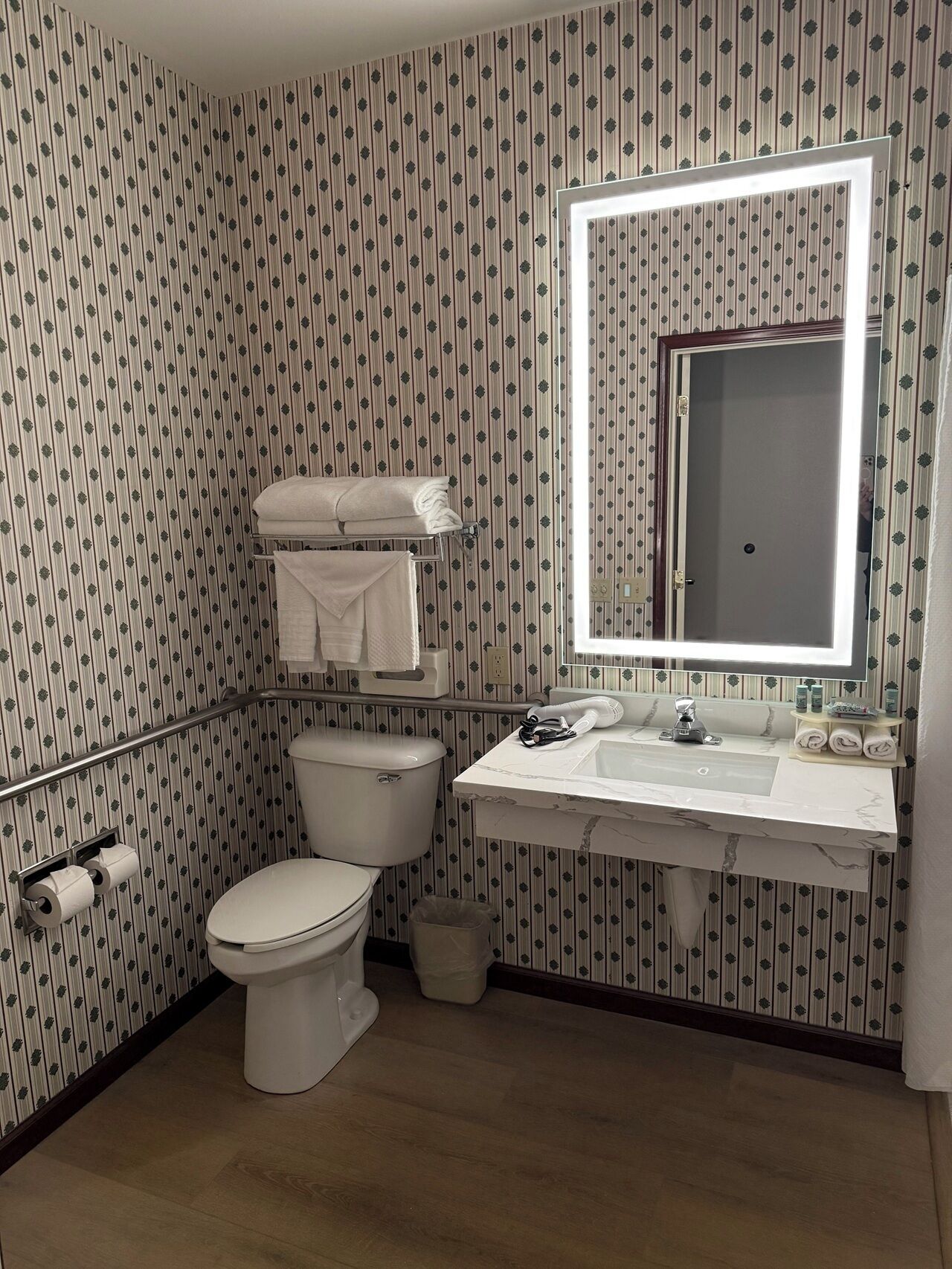 standard room, 1 king bed, accessible | bathroom | combined shower/bathtub, designer toiletries, hair dryer, towels