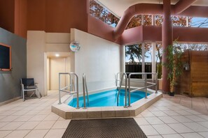 Indoor pool, outdoor pool, pool loungers