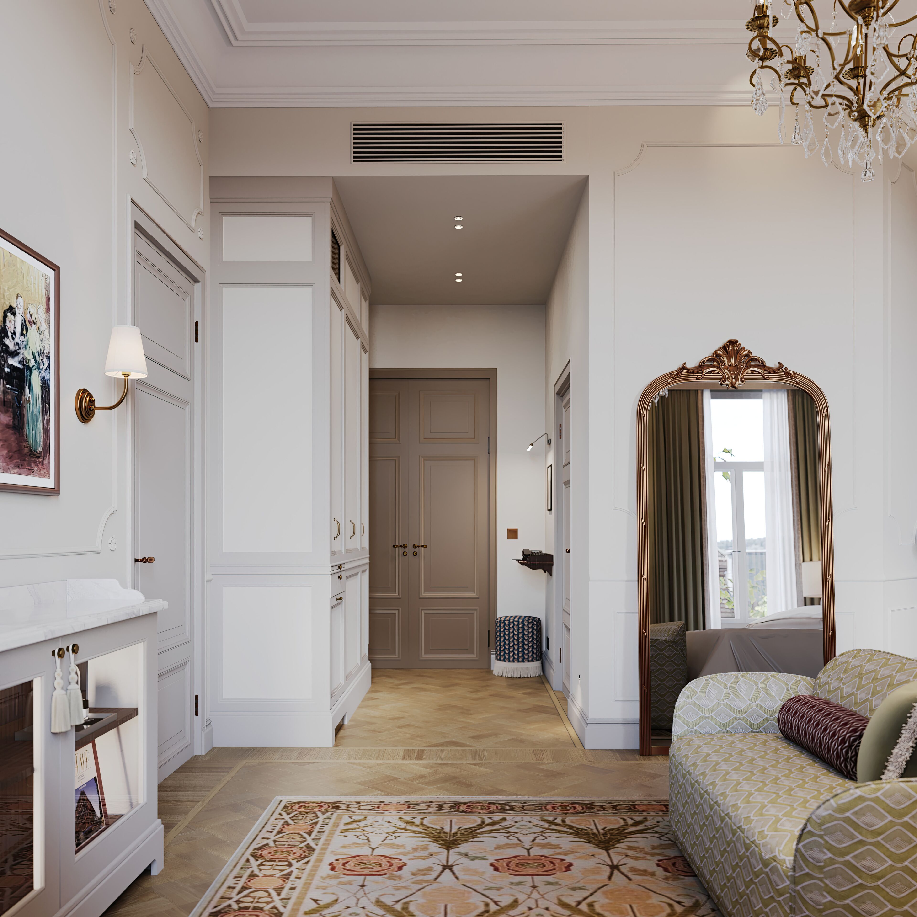 executive room, 1 king bed, park view | living area