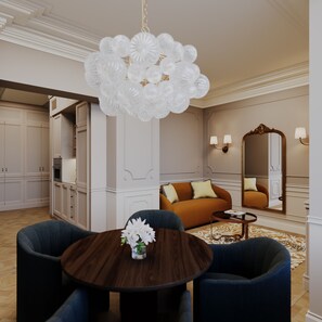 جناح (Courtyard | Twin) | 1 غرفة نوم وأغطية فراش متميزة وألحفة محشوة بالريش وميني بار