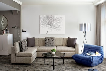 Suite, 1 Bedroom | Living area | TV, pay movies at Hotel Zelos San Francisco