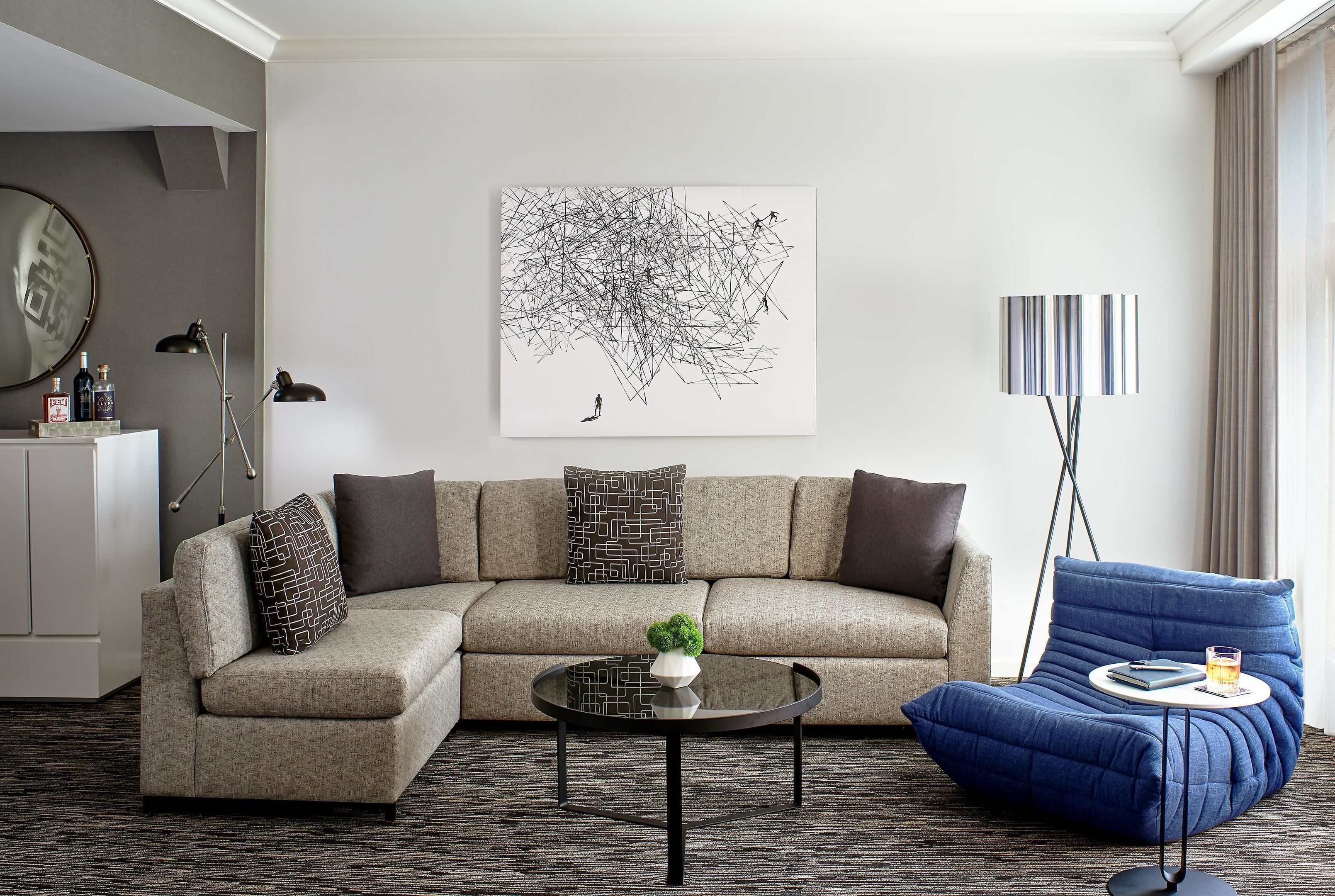 Suite, 1 King Bed (King) | Living area | TV, pay movies