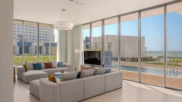 Villa Luxury, 2 camere da letto, vista oceano | 1 camera, biancheria da letto di alta qualità, copriletto in piuma