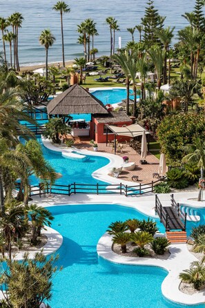 Indoor pool, 3 outdoor pools, open open 24 hours, free cabanas