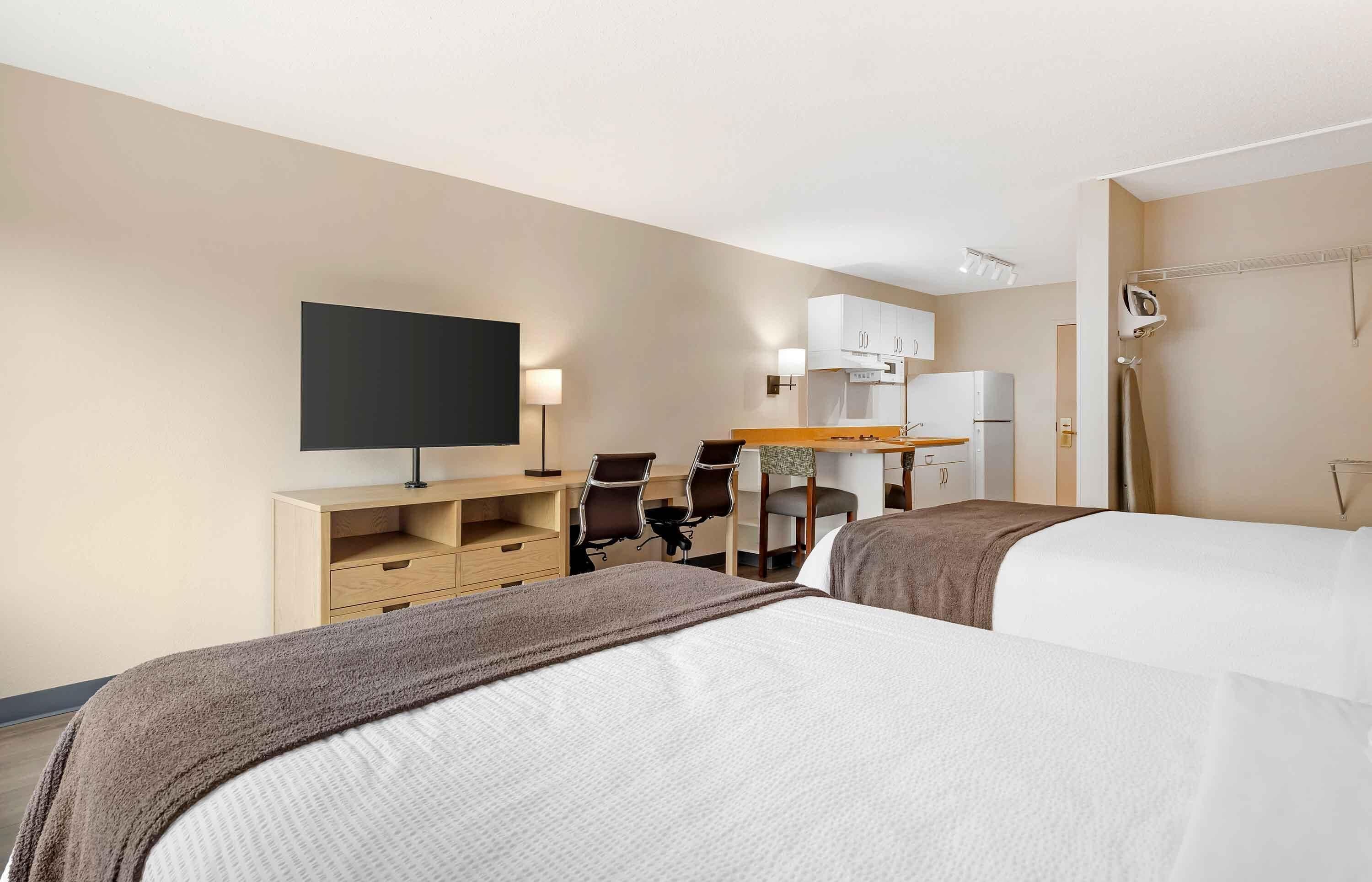Studio, 2 Queen Beds, Non Smoking | Desk, laptop workspace, iron/ironing board, free WiFi