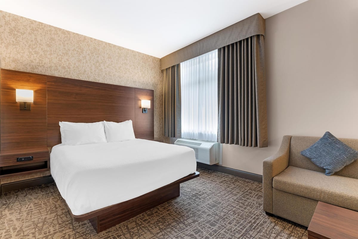 Habitación estándar, 1 cama Queen size, para no fumadores, cocineta (Pet Friendly;with Sofabed) | Escritorio y espacio para trabajar con laptop