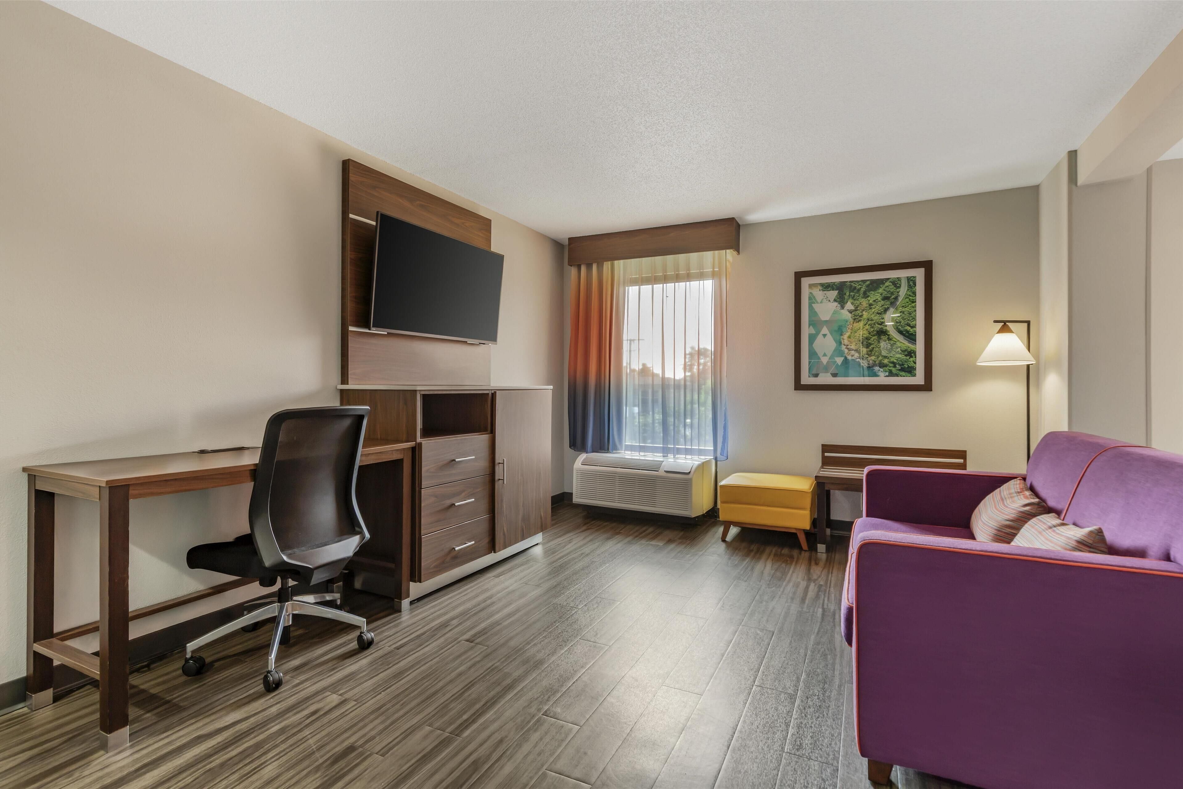 standard room, 1 king bed with sofa bed, non smoking, refrigerator & microwave (with sofabed) | 1 bedroom, pillow-top beds, desk, laptop workspace