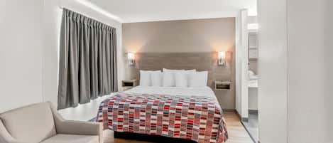 Bureau, espace de travail pour ordinateur portable, rideaux occultants