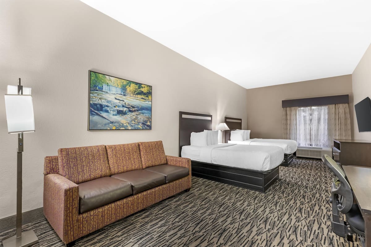 Rom – standard, 2 queensize-senger, ikke-røyk, kjøleskap og mikrobølgeovn | 1 soverom, sengetøy av topp kvalitet og senger med overmadrass