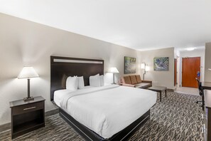 標準客房, 1 張特大雙人床, 非吸煙房, 雪櫃和微波爐 | 1 間睡房、高級寢具、特厚豪華床墊、書桌