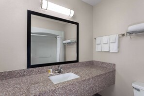 Camera Standard, 1 letto king, accessibile ai disabili | Bagno | Set di cortesia gratuito, asciugacapelli, asciugamani, sapone