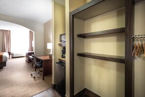 Premium bedding, pillowtop beds, desk, blackout drapes