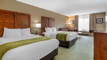 2 Queen Beds, Nonsmoking, Larger Room | Iron/ironing board, free WiFi, bed sheets