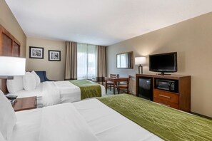 Standard Room, 2 Queen Beds, Non Smoking | Iron/ironing board, free WiFi, bed sheets