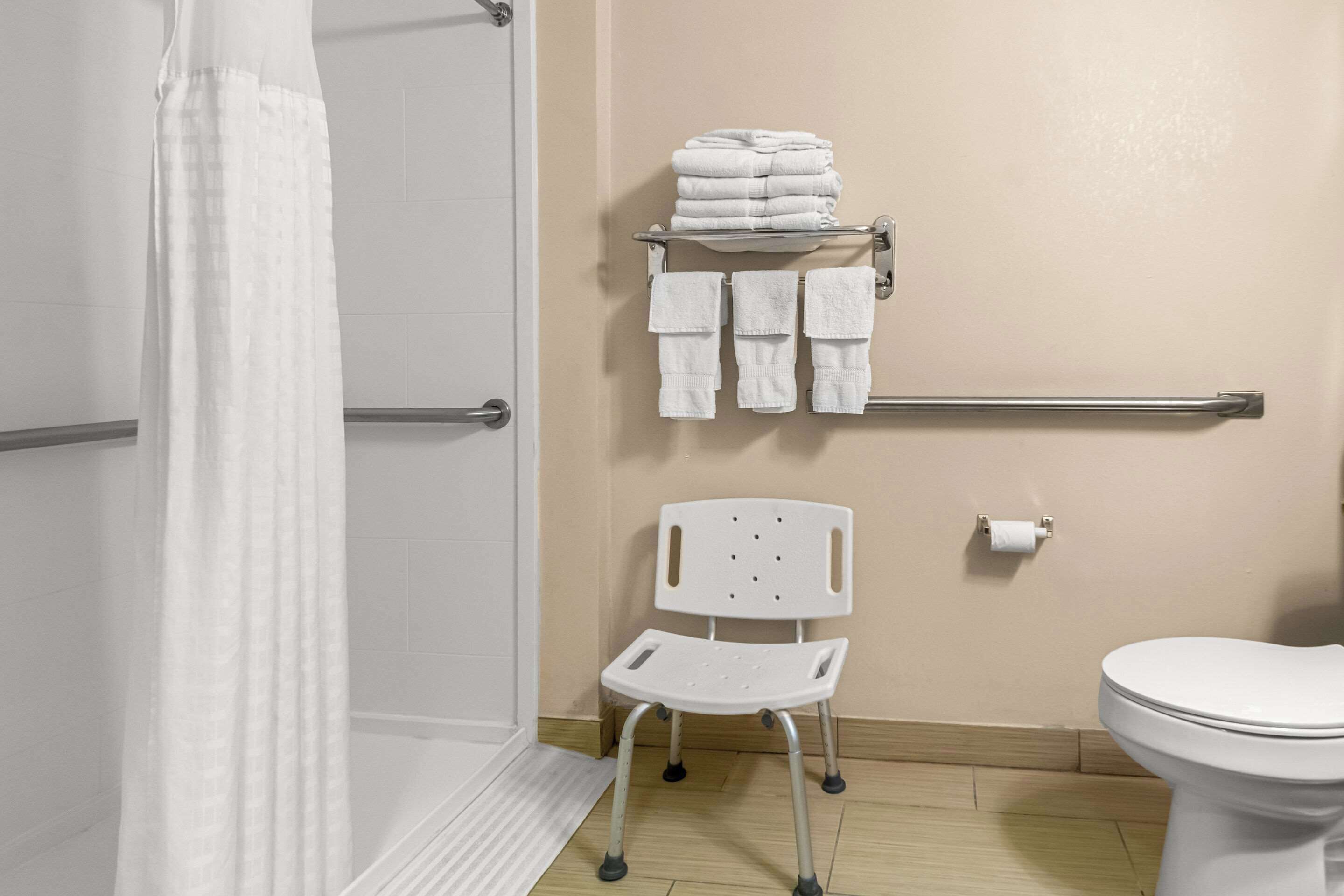 suite, 1 queen bed with sofa bed, accessible, non smoking | premium bedding, desk, blackout curtains, iron/ironing board