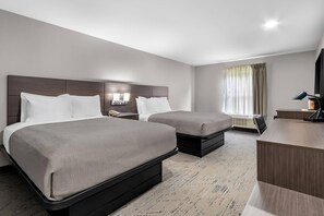 Standard Room, 2 Queen Beds, Non Smoking | Desk, laptop workspace, iron/ironing board, free WiFi