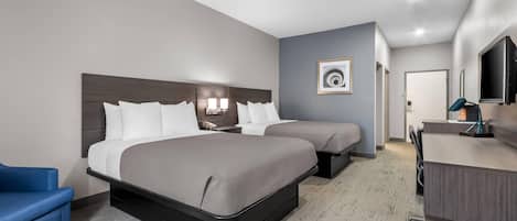 Zimmer, 2 Queen-Betten, barrierefrei, Nichtraucher | Schreibtisch, laptopgeeigneter Arbeitsplatz, Bügeleisen/Bügelbrett