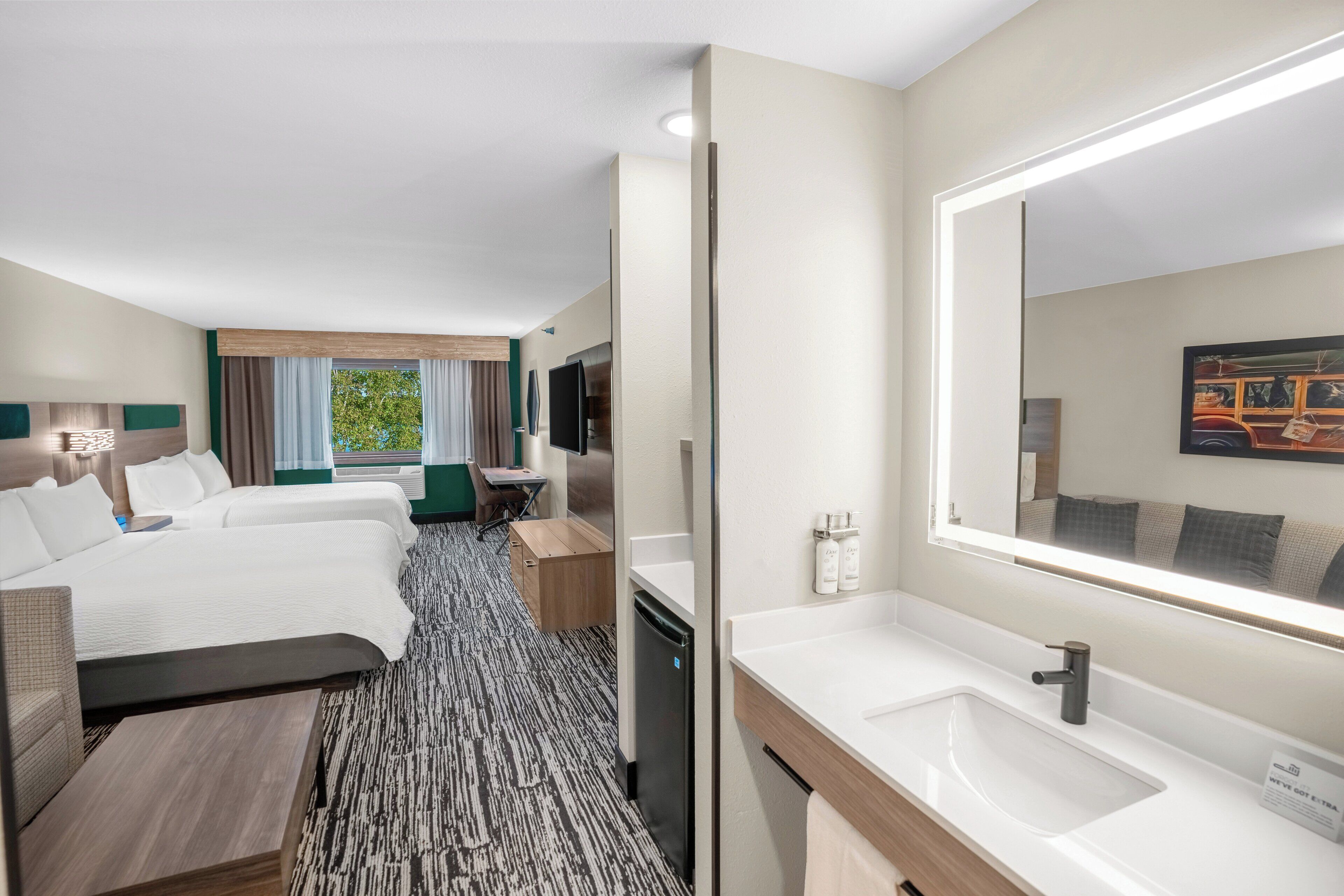 suite, 2 queen beds (additional living area) | 1 bedroom, in-room safe, desk, blackout curtains
