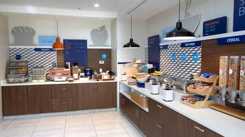 Free self-serve breakfast on weekends