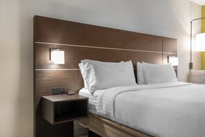 Standard Room, 1 King Bed, Roll-in Shower (Communications Accessible) | Premium bedding, in-room safe, desk, laptop workspace - Holiday Inn Express & Suites Chicago West - St Charles by IHG (St. Charles)
